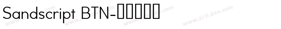 Sandscript BTN字体转换